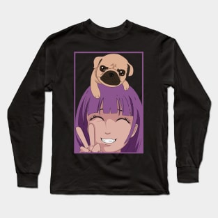 Pug Girl Long Sleeve T-Shirt